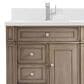 James Martin Vanities Bristol 30" Single Bathroom Vanity in Whitewashed Walnut with Single Hole 3 cm White Zeus Quartz Top and Rectangular Sink, , large