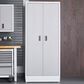 Gladiator Premier Pre-Assembled 84" Cabinet in Hammered White and Gray Slate, , large