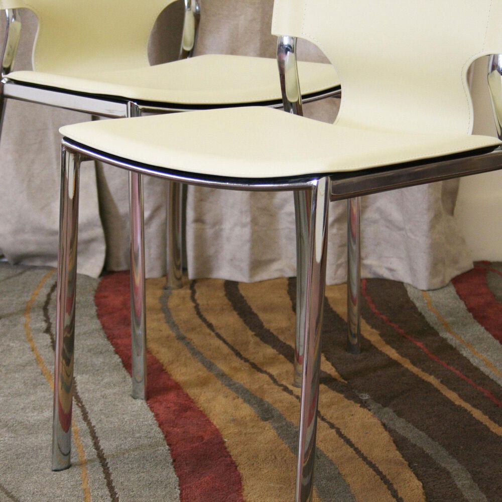 Baxton Studio Montclare Side Chair in Chrome (Set of 2), , large