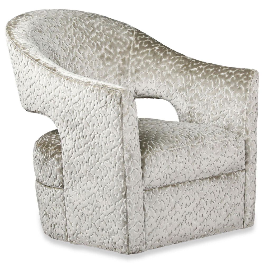 Aria Designs Sasha Swivel Accent Chair in Dove, , large