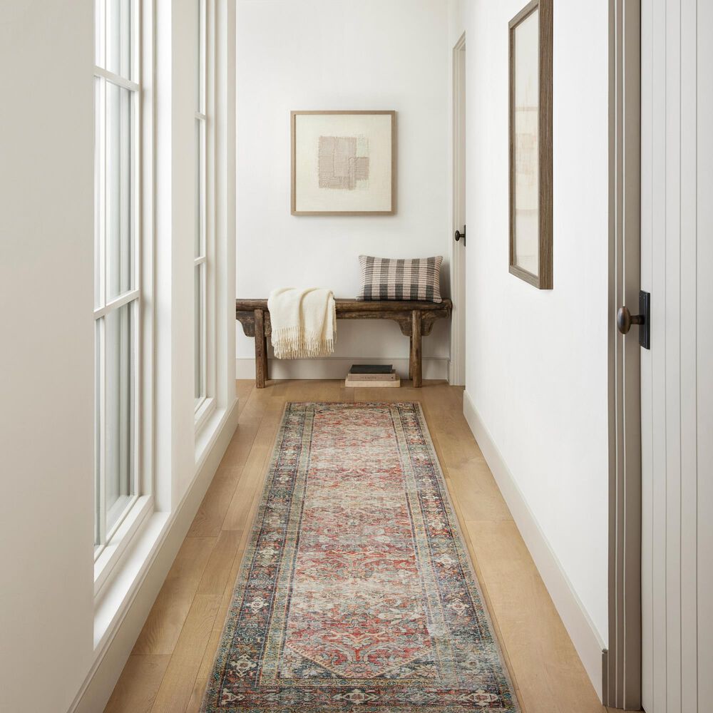 Amber Lewis x Loloi Georgie 2&#39; x 5&#39; Red and Navy Area Rug, , large