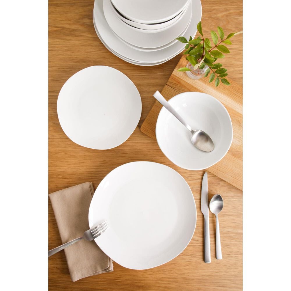 Gibson Homewares Aspen Drift 12-Piece Round Ceramic Dinnerware Set in White, , large