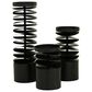 Maple and Jade Pillar Candle Holder in Black (Set of 3), , large