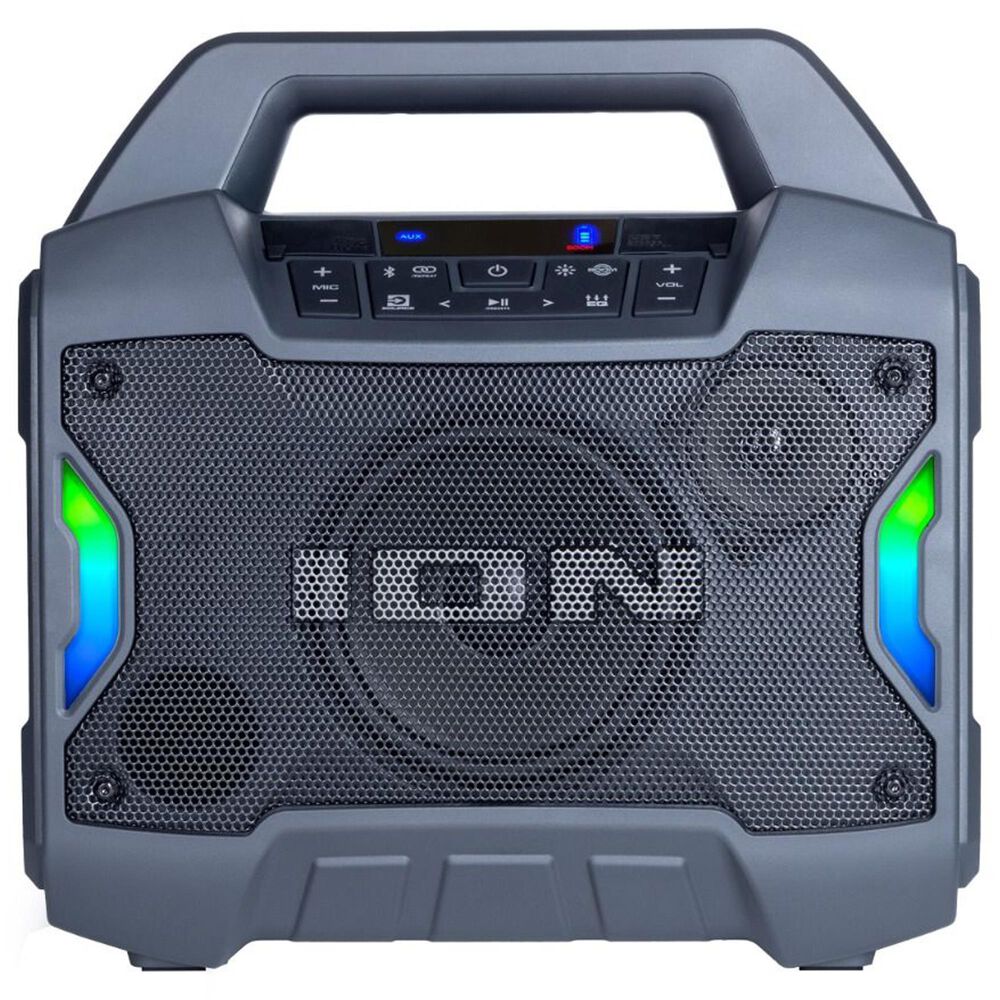 Ion Game Day Primetime Portable Rechargeable Speaker with Lights in Gray, , large