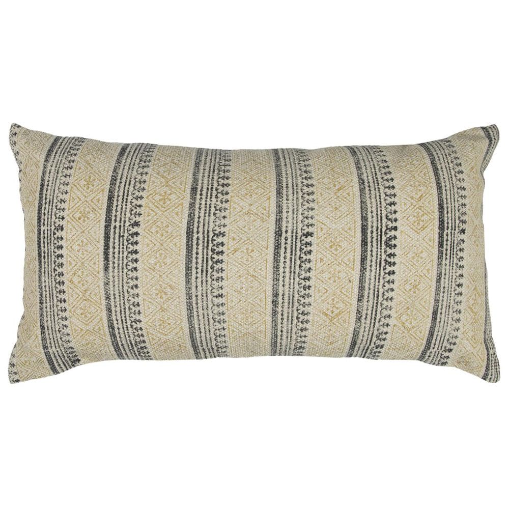 Rizzy Home 14" x 26" Down Pillow in Gray, , large