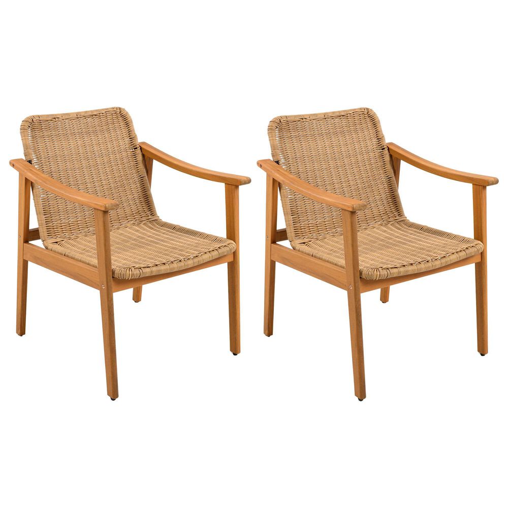 Hearth and Haven Outdoor Dining Chair in Grey (Set of 2), , large