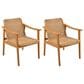 Hearth and Haven Outdoor Dining Chair in Grey (Set of 2), , large