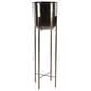 Maple and Jade Dome Indoor/Outdoor Planter with Removable Stand in Polished Black (Set of 2), , large