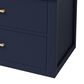 Lexora Home Castor 72" Double Bathroom Vanity in Blue with 2 cm White Carrara Marble Top and Rectangular Sinks, , large