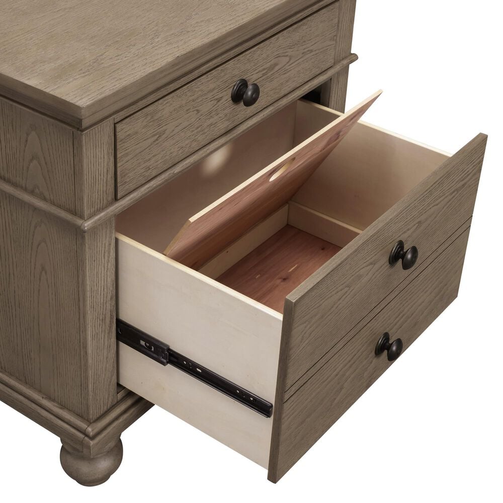 Riva Ridge Oxford 5-Piece California King Sleigh Bedroom Set in Tan with USB Ports, , large