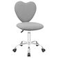 Impressions Vanity Heart Boucle Swivel Vanity Chair with Grey Cushion in Matte Silver, , large