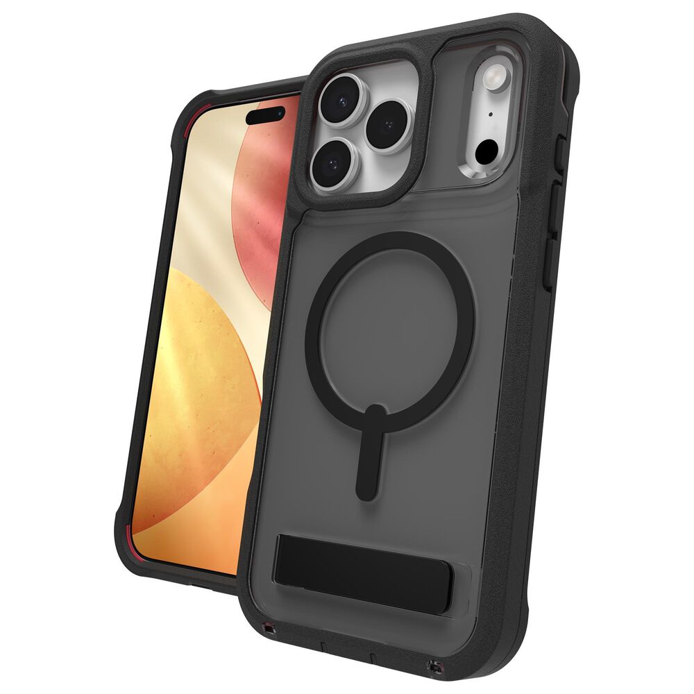 Zagg Rainier Snap MagSafe Case with Kickstand for Apple iPhone 17 Pro Max in Smoke Black, , large