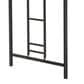 Hearth and Haven Adam Twin Loft Bunk Bed with Cinnamon Wood Shelf in Black, , large