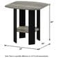 HOMLUX End Table in French Oak and Black (Set of 2), , large