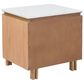 Fairfield Chair Portobello Rectangular End Table in White, Light Brown and Brushed Brass, , large