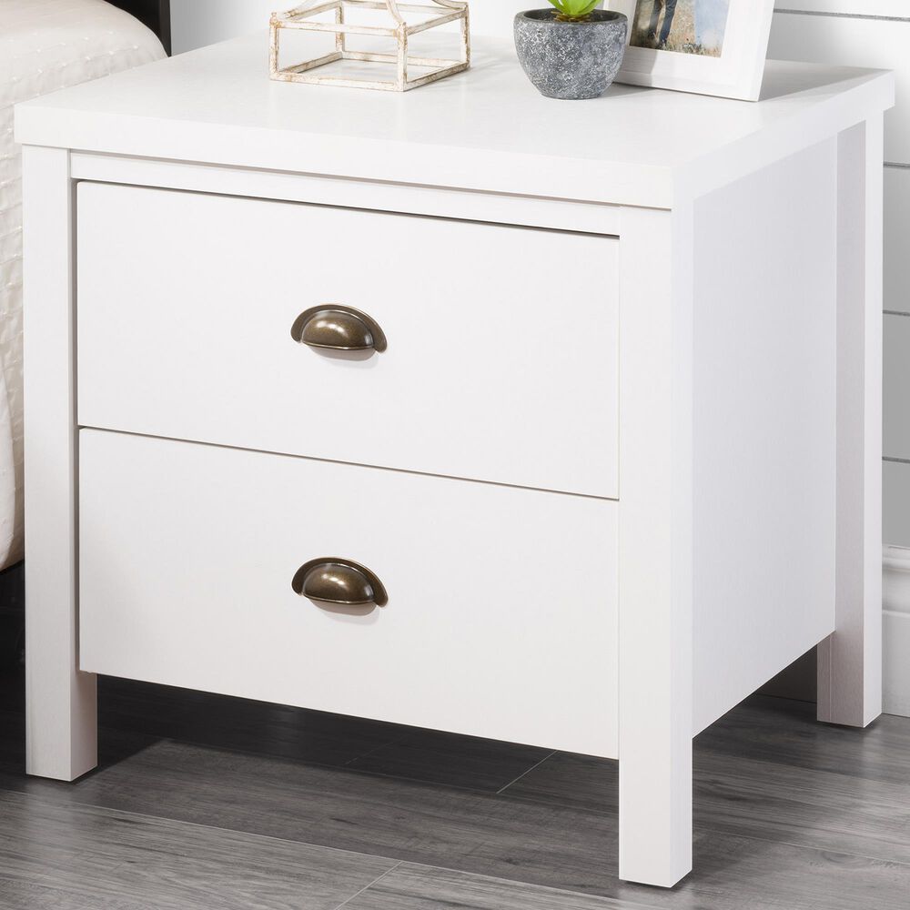 CorLiving Boston Nightstand in White, , large
