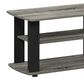 HOMLUX 43.3" Modern Entertainment Center TV Stand in French Oak Grey and Black, , large