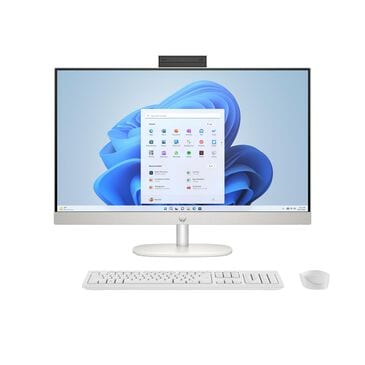 HP 27" All-in-One Desktop | AMD Ryzen 5 7520U - 8GB RAM - AMD Radeon Graphics - 512GB SSD in Shell White, , large