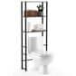 HOMLUX Turn-N-Tube 3-Shelf Over The Toilet Storage Space Saver in French Oak Grey and Black, , large