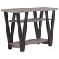 Pacific Landing Higgins V-Shaped Sofa Table in Black and Antique Grey, , large