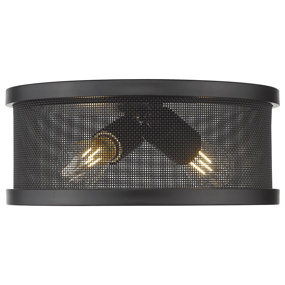 Golden Lighting Channing 11&quot; Flush Mount in Matte Black, , large