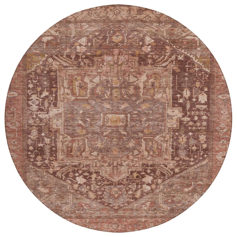 Dalyn Rug Company Solace SL14 8" Round Burgundy Area Rug, , large