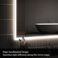 HOMLUX 42" x 30" LED Bathroom Vanity Mirror in Silver, , large