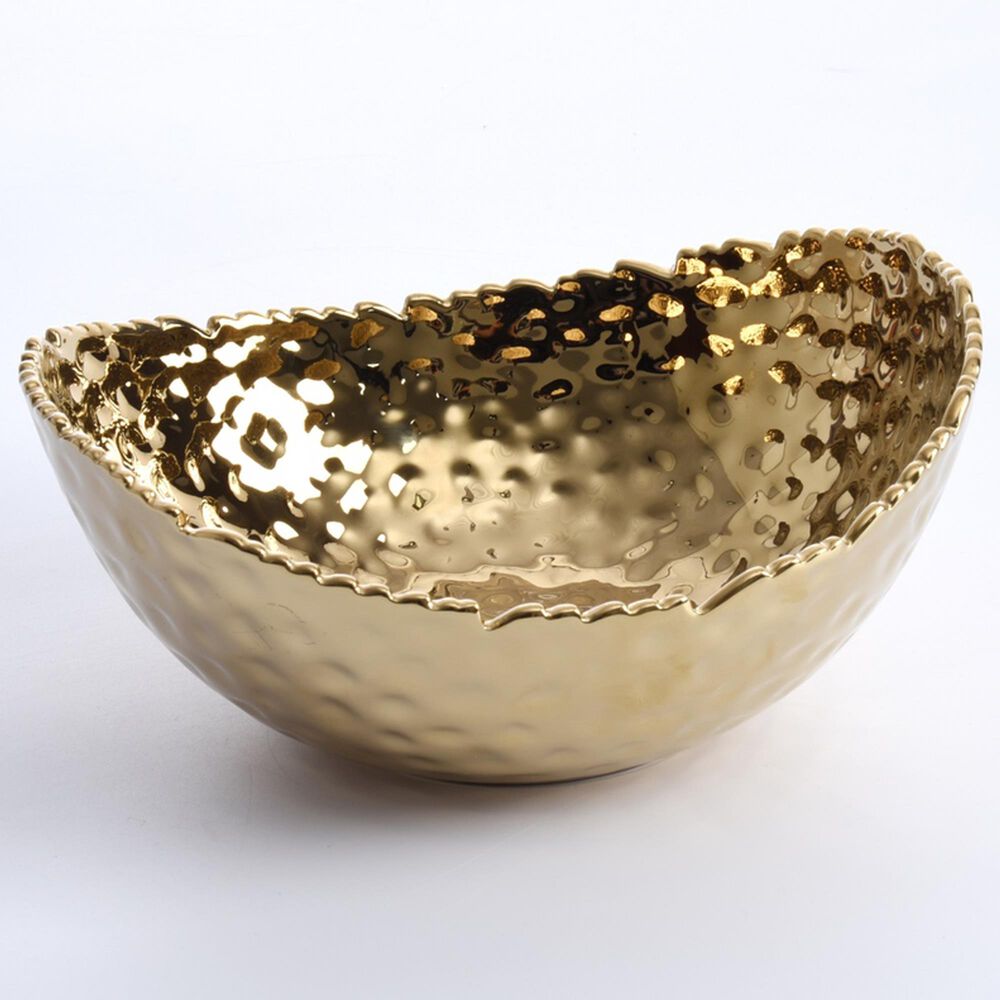 Pampa Bay 7.5&quot; Medium Oval Bowl in Gold, , large