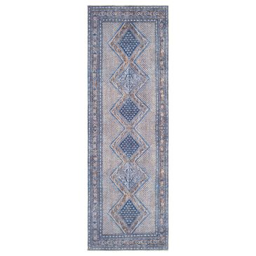 Surya Amelie 2"7" x 7"10" Navy, Gray, Wheat, Ivory and Camel Runner, , large
