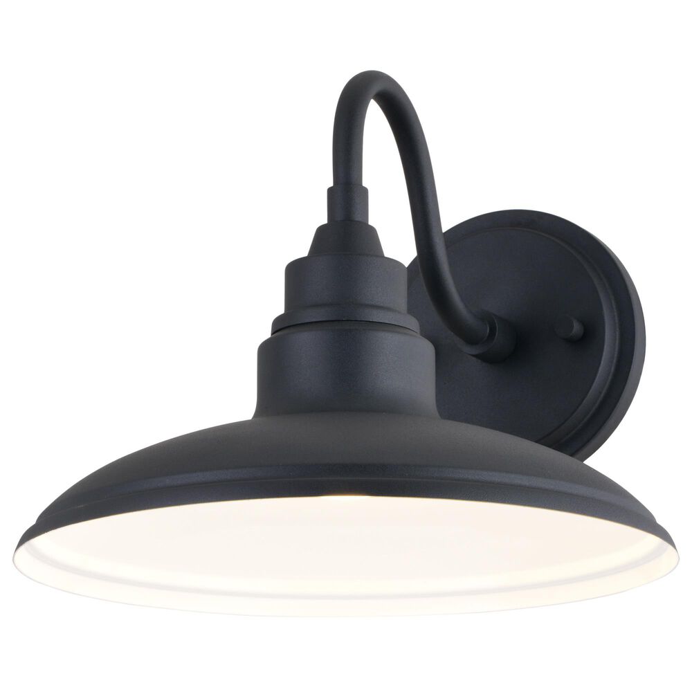 Vaxcel Tucson 10" 1-Light Outdoor Wall Sconce in Textured Black and Glossy White, , large