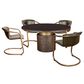 Home Trends & Design Santa Cruz and Portofino 5-Piece Round Dining Set in Antique Bronze and Antique Gold, , large