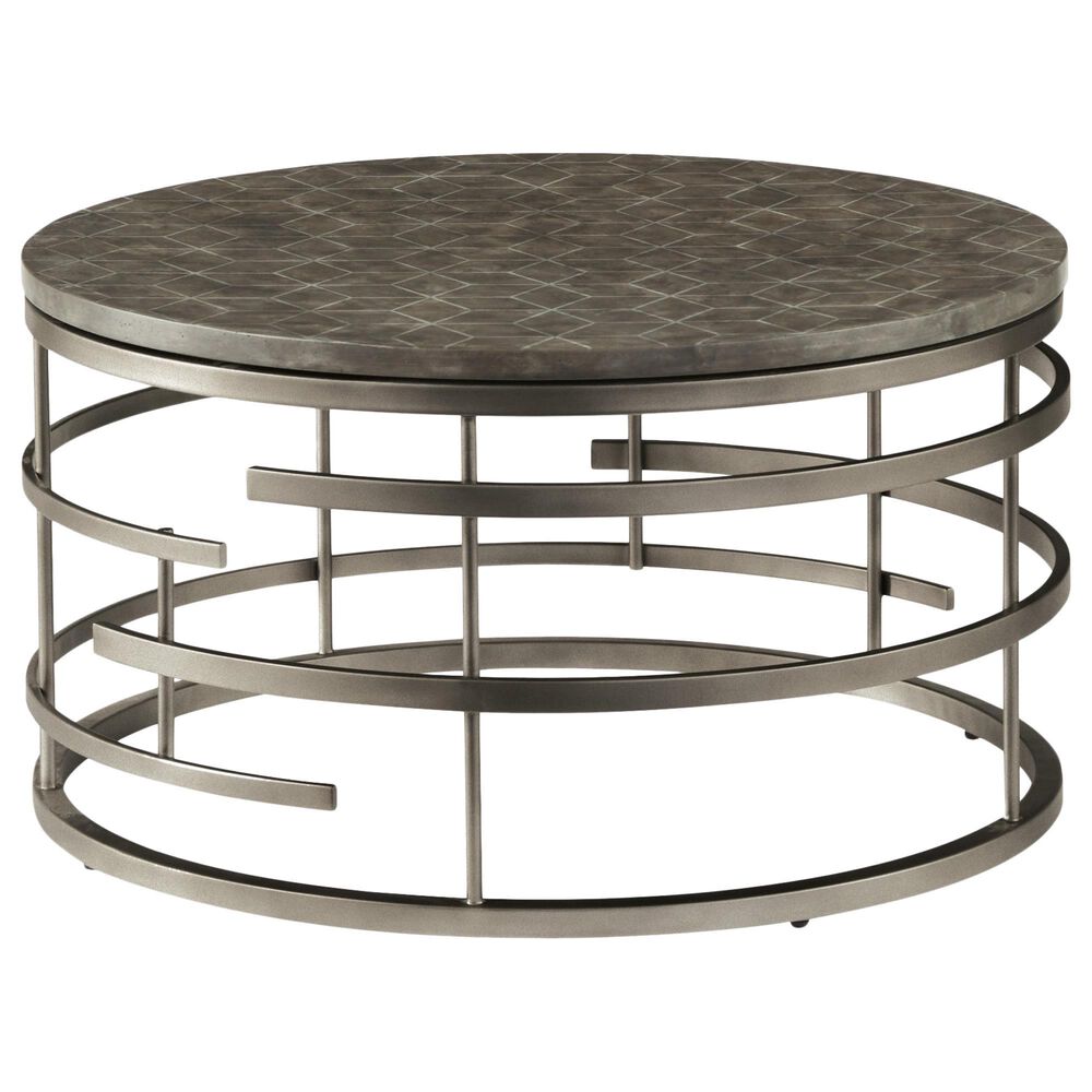 Flexsteel Halo Round Coffee Table in Soft Silver, , large