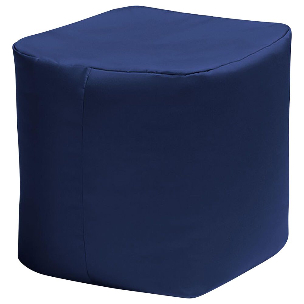 Jaxx Luckie Patio Bean Bag Ottoman in Navy, , large