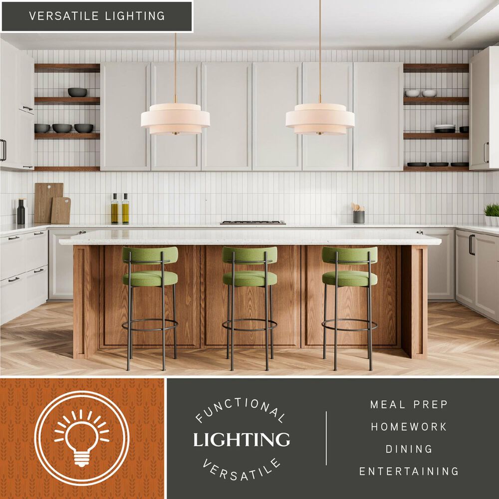 Vaxcel Lighting Brentwood 5-Light Drum Pendant in Sunset Gold, , large