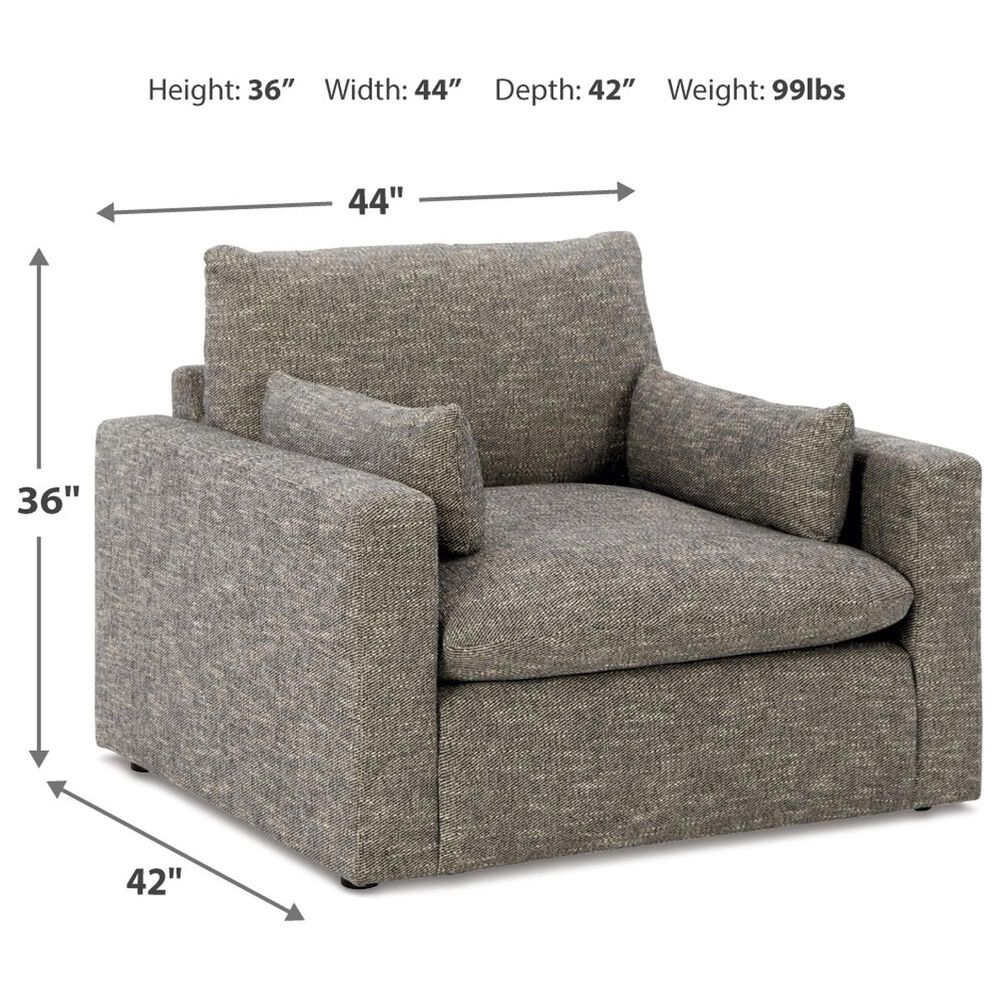 Ashley Dramatic Chair and a Half in Granite, , large