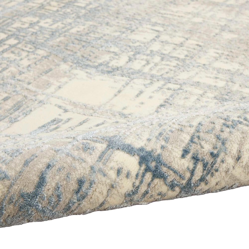 Nourison Rush 7&#39; x 10&#39; Ivory and Blue Area Rug, , large