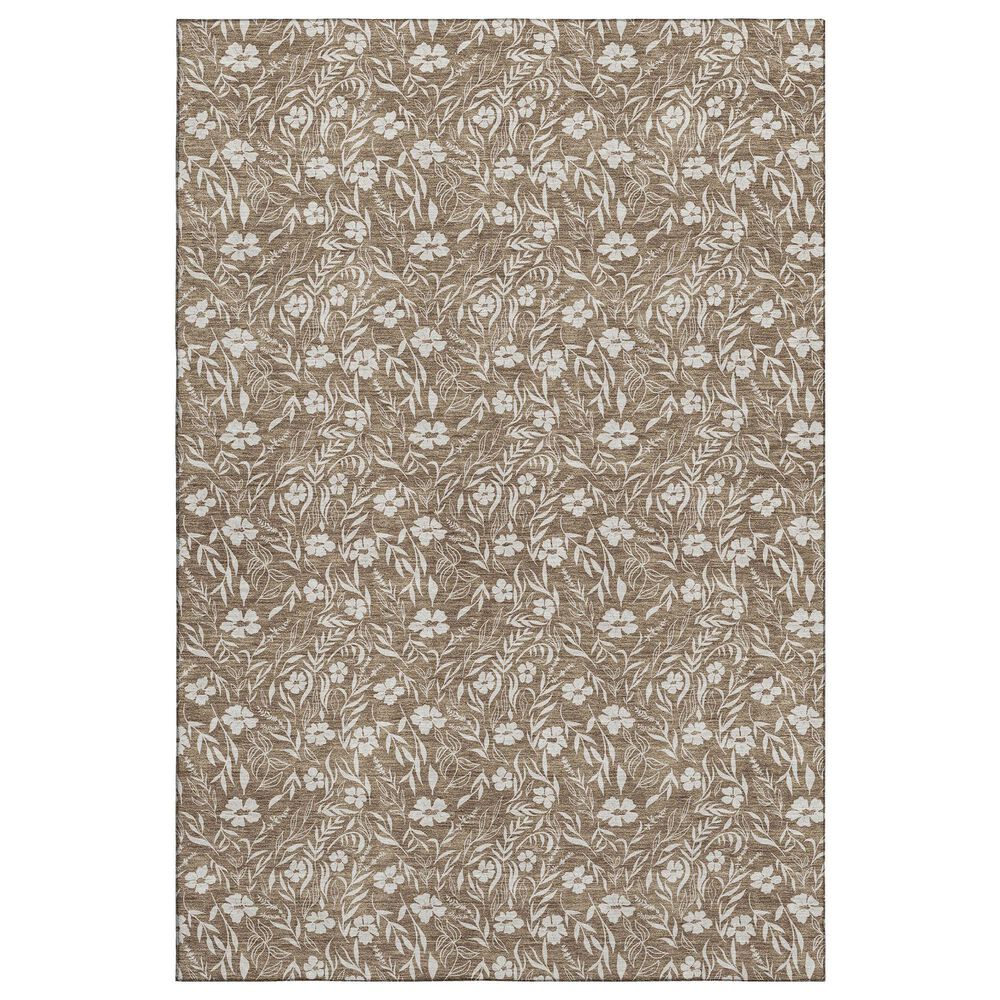 Dalyn Rug Company Soft Essentials Floral Mocha 5" x 7"6" Indoor/Outdoor Area Rug, , large