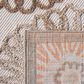 Safavieh Cabana CBN676C 5"5" x 7"7" Beige and Orange Indoor/Outdoor Area Performance Rug, , large