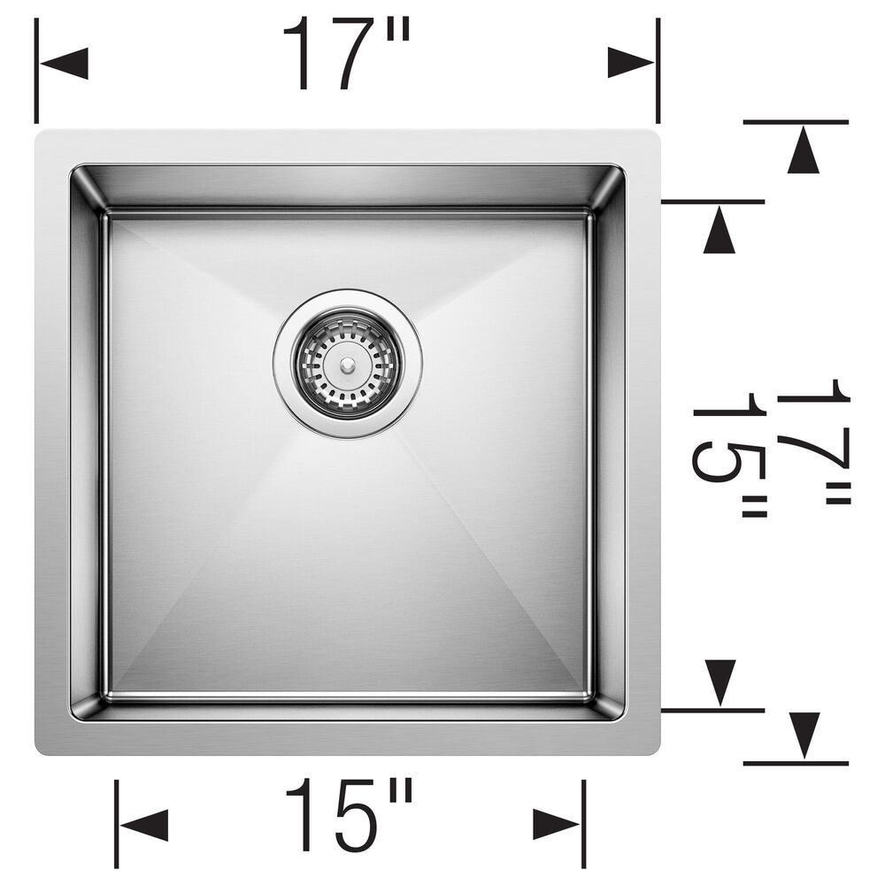Blanco Precision 17&quot; R10 Bar Sink in Satin Polished, , large
