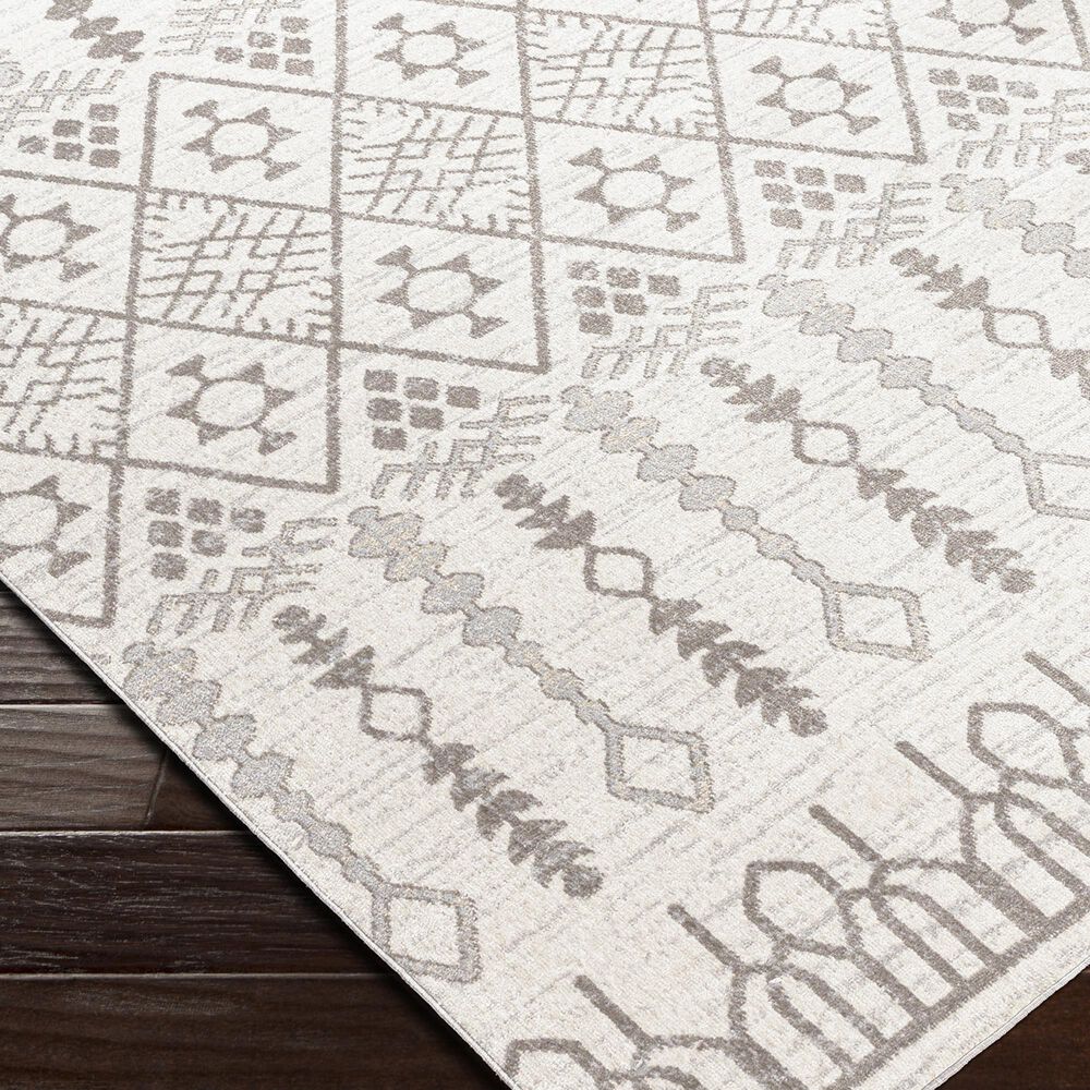 Surya Carpet, Inc. Lavadora 2'7" x 7'3" Dark Brown, Gray and Light