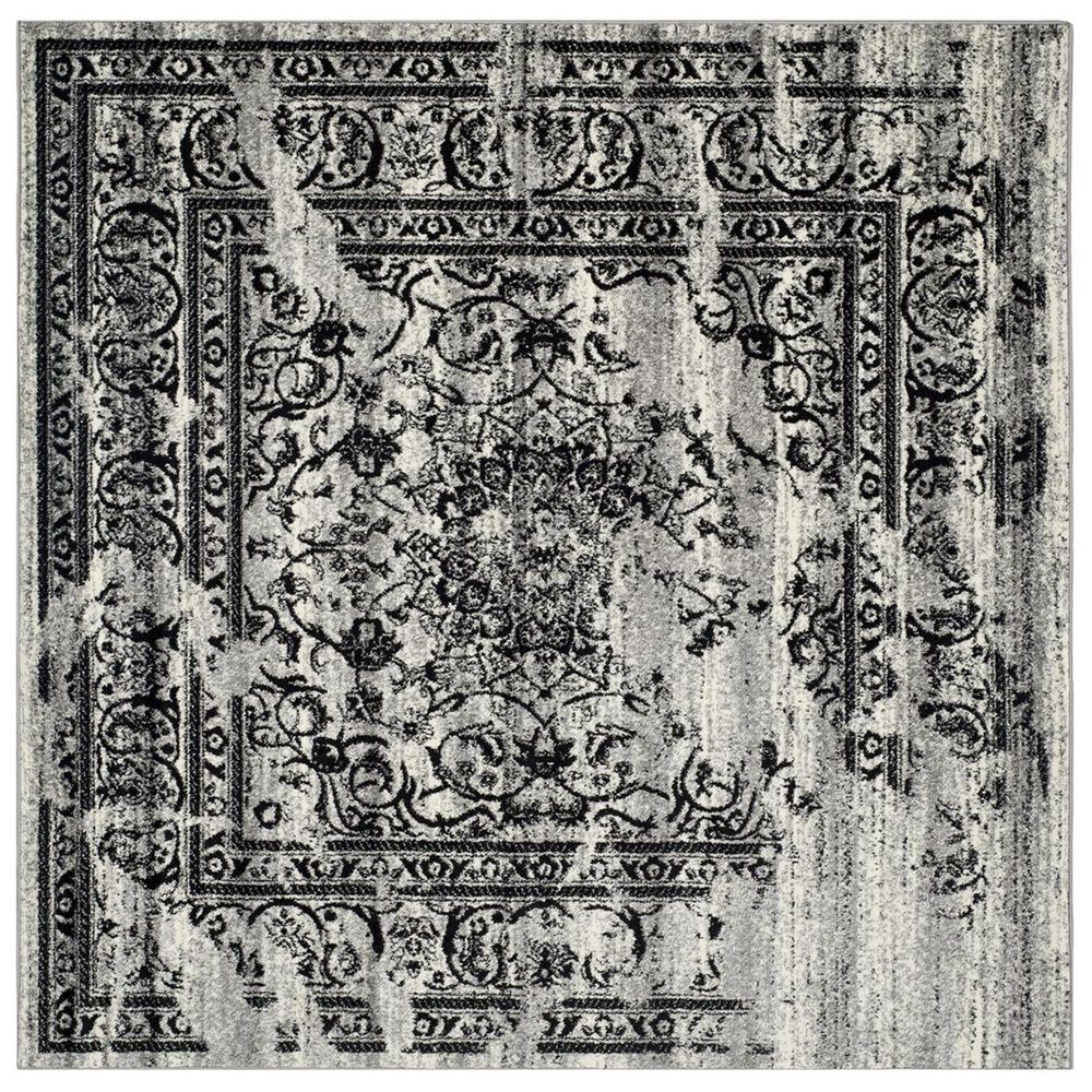 Safavieh Adirondack ADR101A-10SQ 10" x 10"  Silver/Black Square Rug, , large