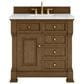 James Martin Vanities Brookfield 36" Single Bathroom Vanity in Honey Oak with 3 cm Ethereal Noctis Quartz Top and Rectangular Sink, , large