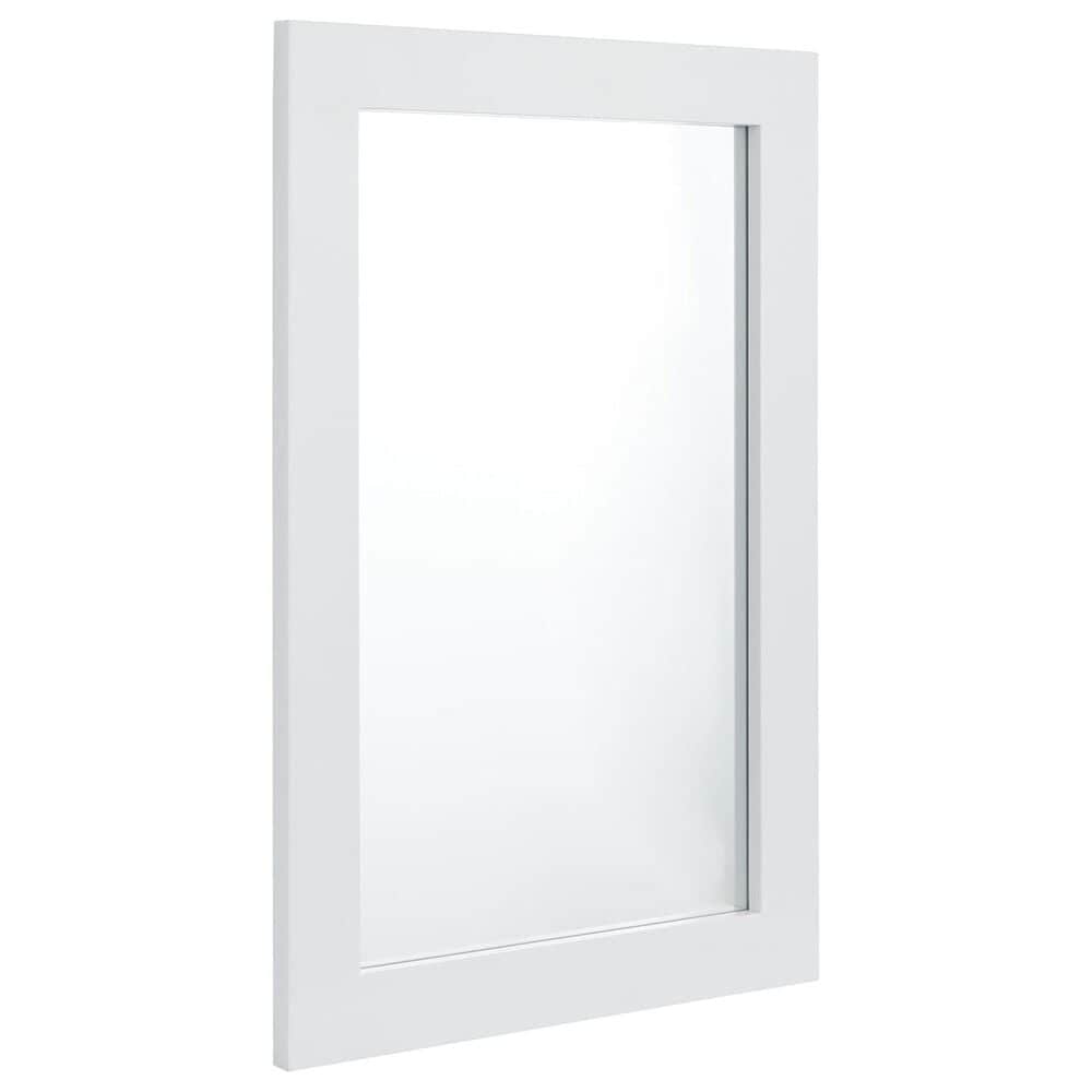 Maple and Jade 36&quot; Wood Rectangular Minimalistic Wall Mirror in Matte White, , large