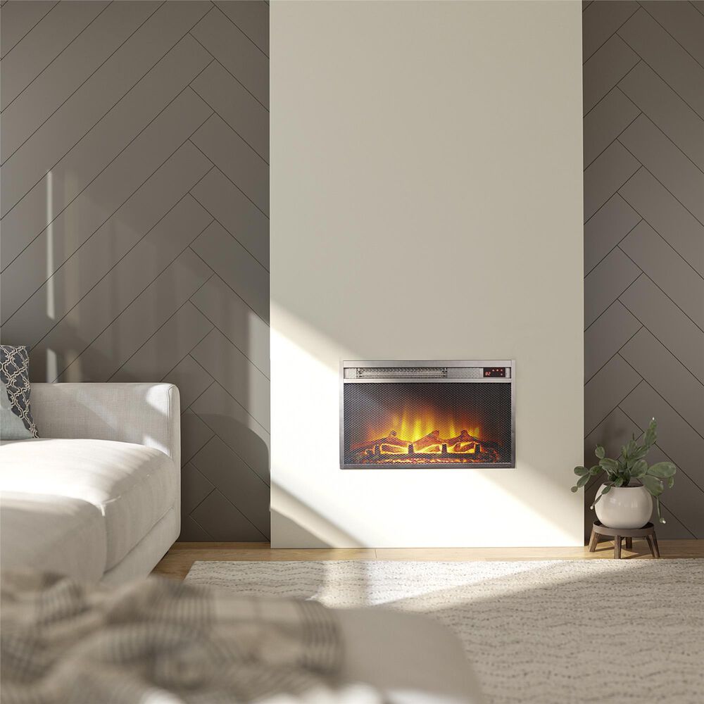 DHP 23&quot; x 14&quot; Electric Fireplace in Black, , large