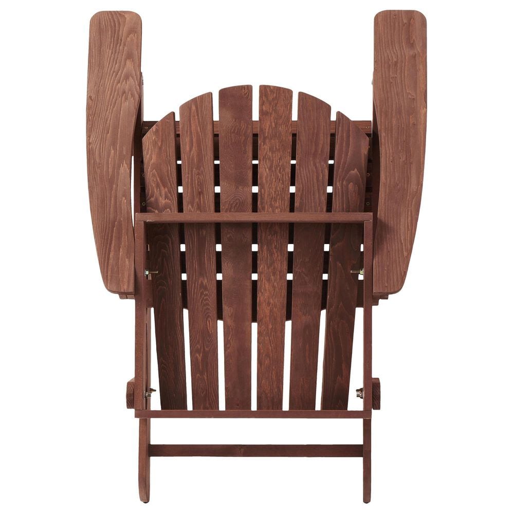 Hearth and Haven Oversize Outdoor Folding Adirondack Chair in Coffee, , large