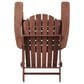 Hearth and Haven Oversize Outdoor Folding Adirondack Chair in Coffee, , large