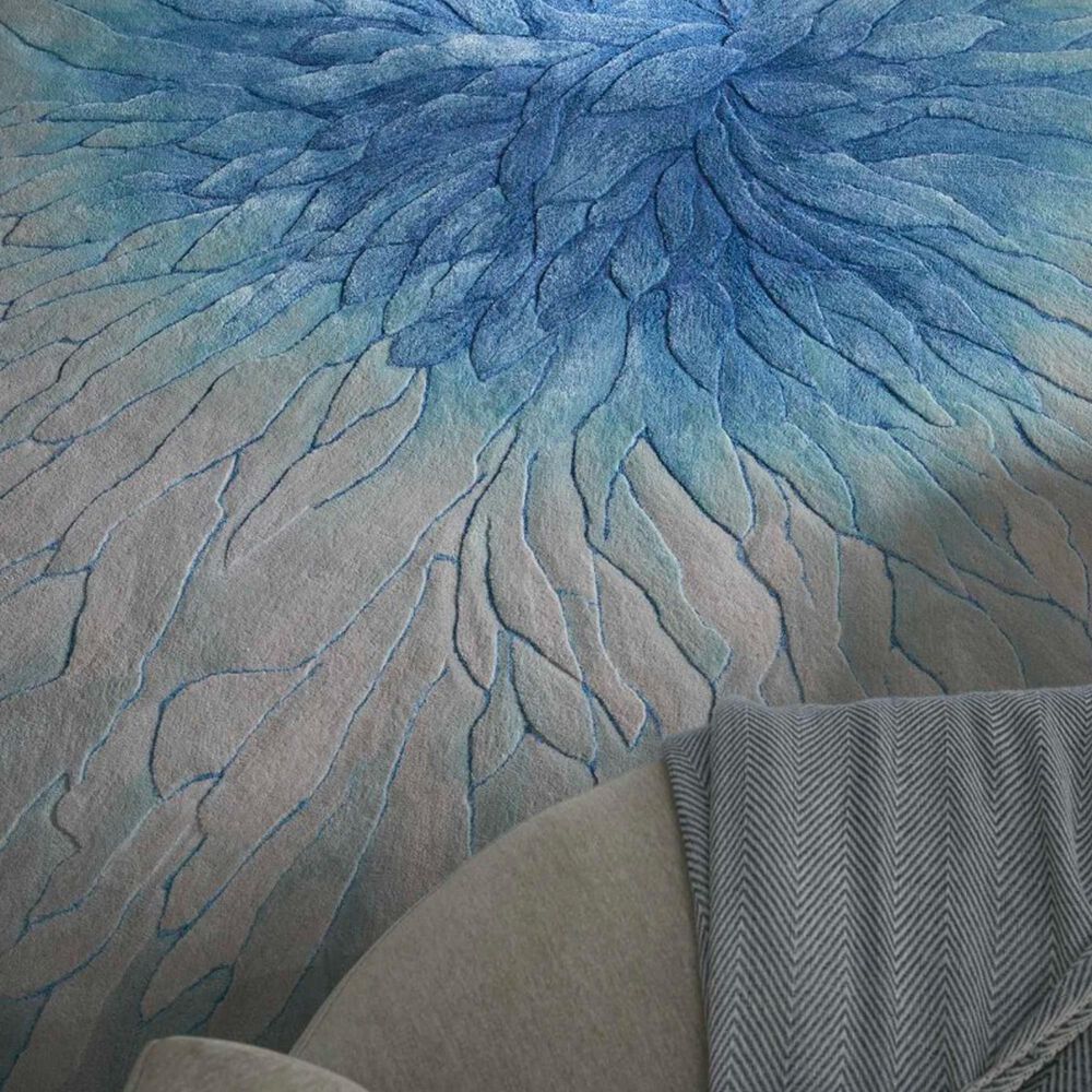 Nourison Prismatic Blue 5&#39;6&quot; x 7&#39;5&quot; Area Rug, , large