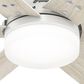 Hunter Pacer 44" Ceiling Fan with LED Lights in Fresh White, , large