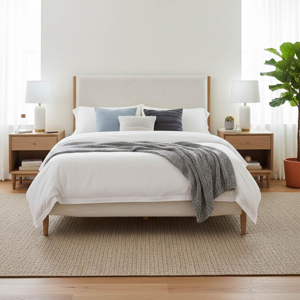 37B Kamelia Queen Platform Bed in Sand, , large