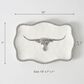 Pampa Bay Longhorns Small Tray in White and Silver, , large
